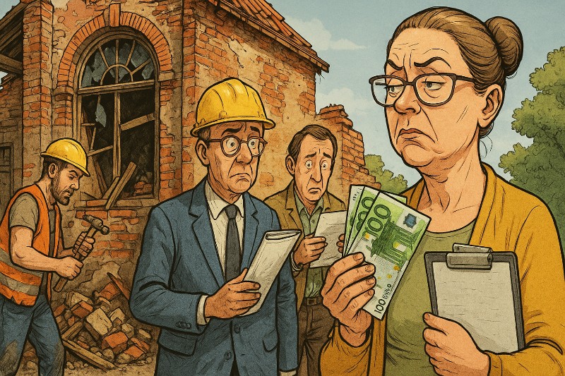 Grafik: Denkmalpflege mit Discounter-Rabatt