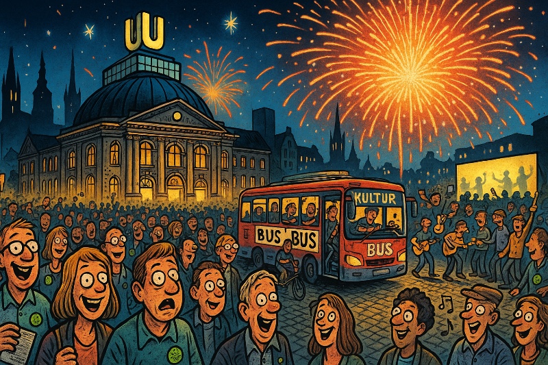 Grafik: Dortmund dreht durch: 25 Jahre Museumsnacht – Kultur mit Schuss und Bus