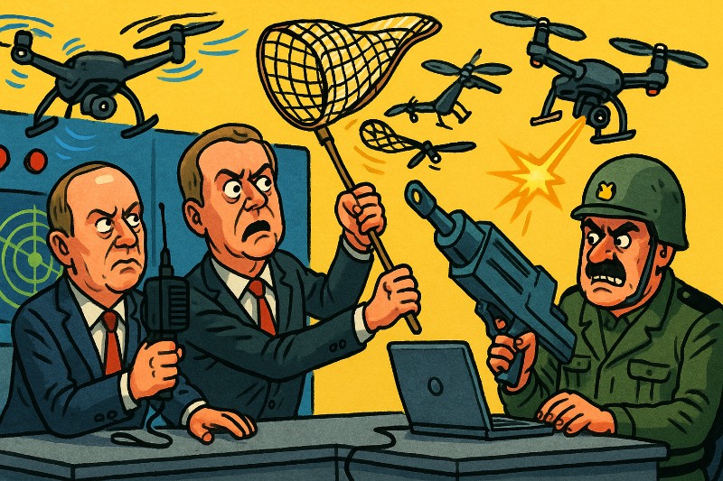 Grafik: Die Bedrohung ist „hoch“ – wie die Drohnen selbst