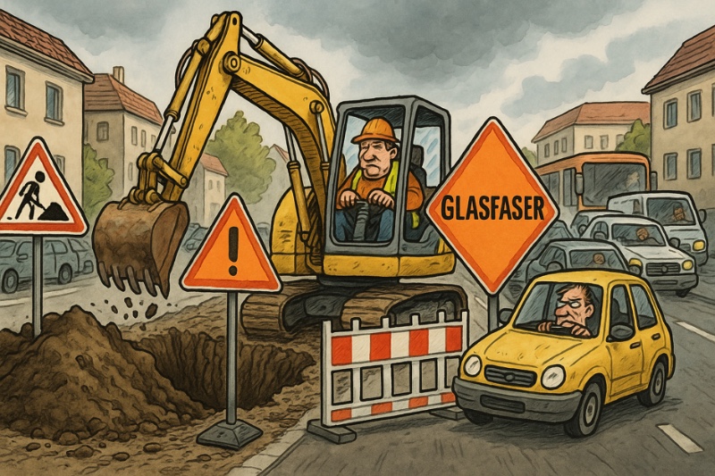 Grafik: Glasfaser frisst Straße – Willkommen im Beckumer Bermuda-Dreieck
