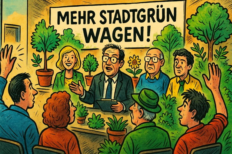 Grafik: Hamm wagt das Unkraut – ein Abend voller Hoffnung und Gießkannen