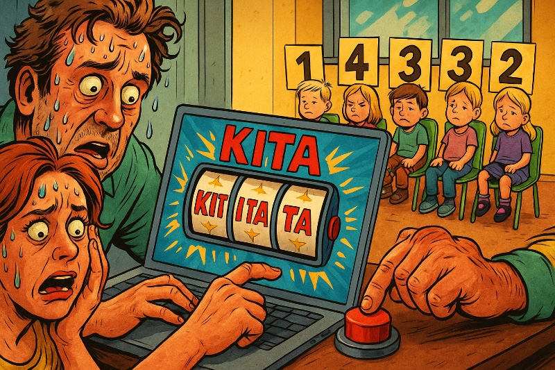 Grafik: Kita-Platz in Ahlen – das digitale Glücksspiel für Eltern