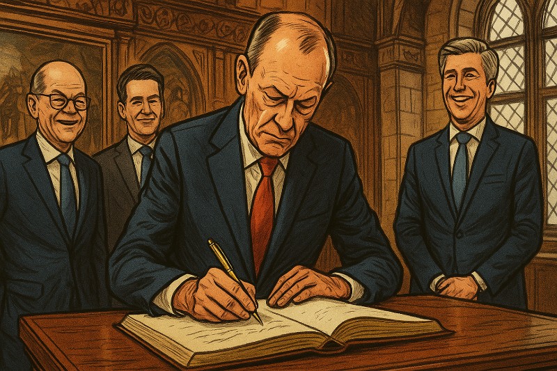 Grafik: Kanzlerbesuch in Münster