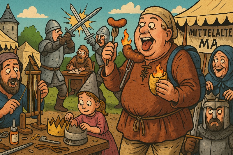 Grafik: Ahlen im Zeitraffer: Mittelalter zum Anfassen – jetzt auch mit Würstchen und Stockbrot statt Pest und Pranger