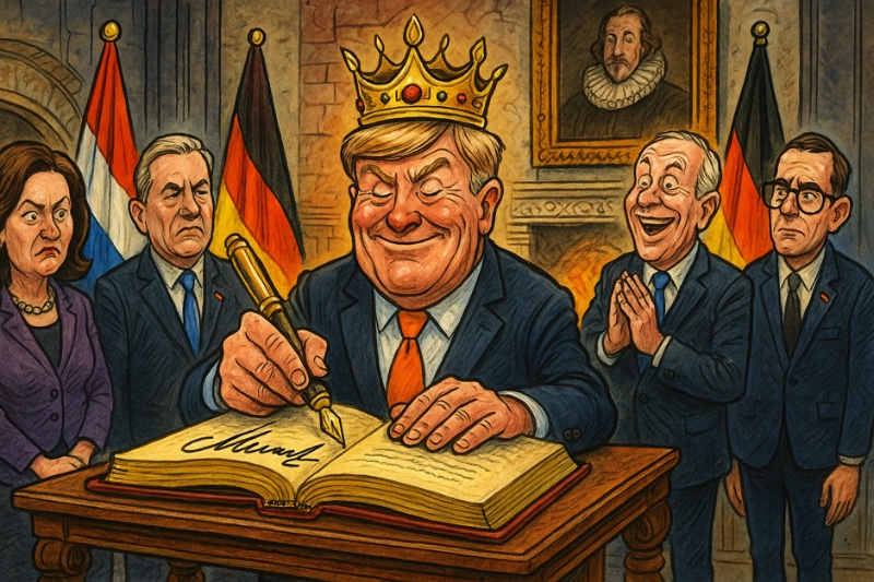 Grafik: Königlicher Kurztrip ins Kaminzimmer – Niederlande meets Münster