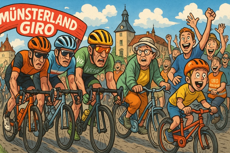 Grafik: Münsterland Giro – Wenn Ketten quietschen und Helme glänzen
