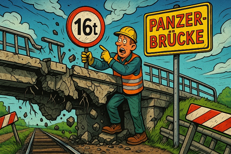 Grafik: Die Panzerbrücke knirscht: Beton im Burnout