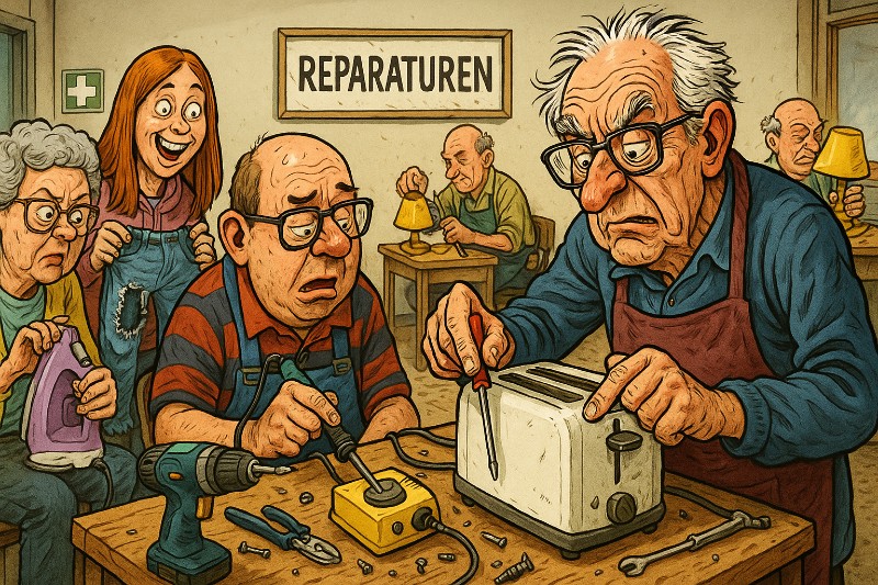 Grafik: Schrauben, Scharniere, Schicksale: Ahlen erfindet das Wunderland der Reparaturen