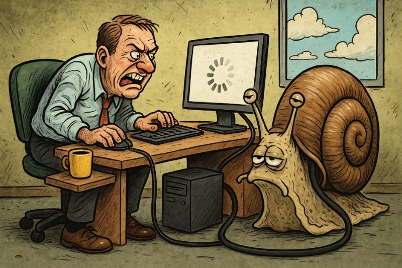 Grafik: Highspeed im Schneckentempo