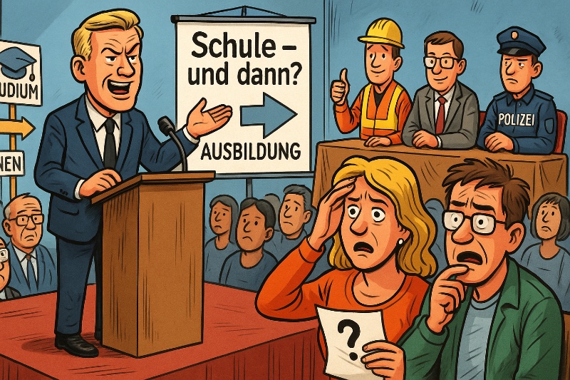 Grafik: Das Programm: Von Praktikum bis Podium