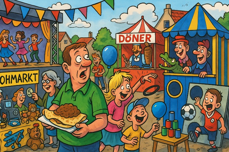 Grafik: 27. Stadtteilfest im Ahlener Osten: Wenn die Hansastraße zur Weltbühne wird