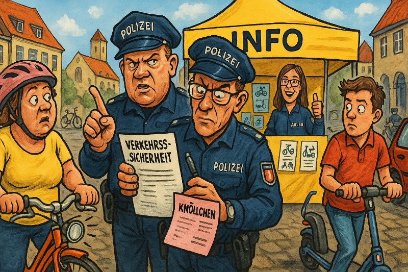 Grafik: Verkehrswende auf Ahlener Art: Vom Klingel-Check bis zum Knöllchen-Marathon