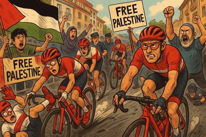 Grafik: Vuelta Blockada: Wenn Proteste schneller sprinten als die Fahrer