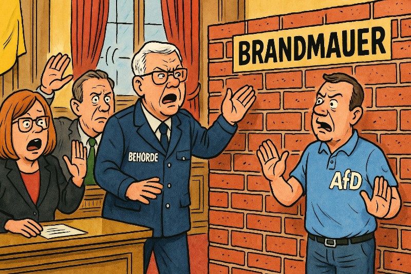 Grafik: Brandmauer aus Pappe