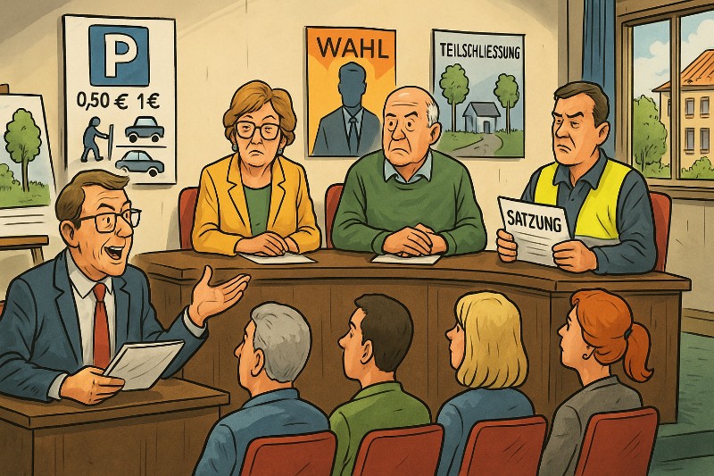 Grafik: Gebühren, Plakate und Pflaster – Ahlen tagt wieder!