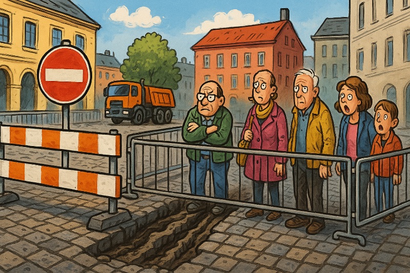 Grafik: Der Marienplatz wird zum Drift-Paradies – ein Lkw, der zu viel wollte