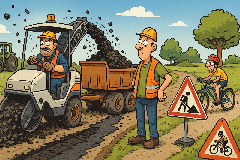 Grafik: Ahlen fräst sich fit – die Fitnesskur für Schlaglöcher und Treckerträume