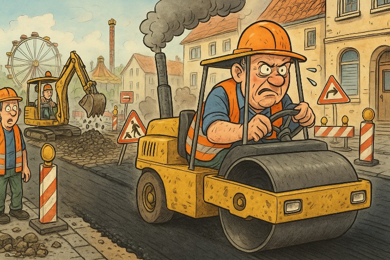 Grafik: Asphalt wird zur Bühne – Das große Straßentheater von Ahlen