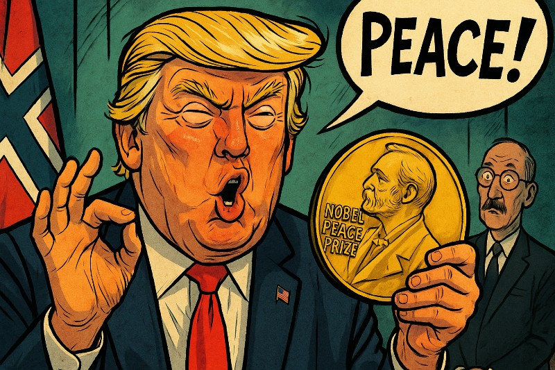 Grafik: Donald Trump - Der Mann, der den Frieden erfand – und ihn gleich patentieren ließ