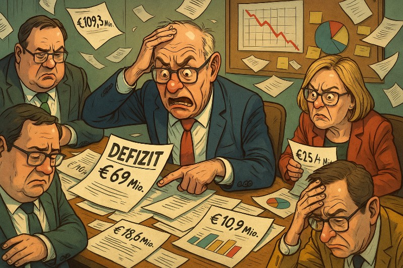 Grafik: Kreis Warendorf zwischen Haushaltskoller und Finanzakrobatik