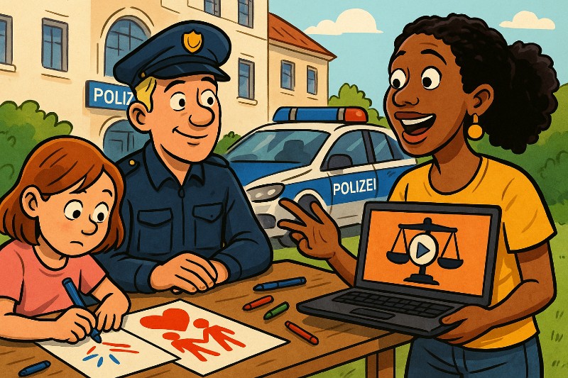 Grafik: Menschenrechte 2025 – Jetzt auch mit Blaulicht und Bastelbogen