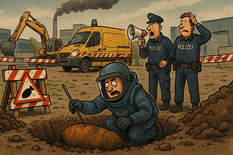 Grafik: Wenn Vergangenheit wieder hochgeht – Der Blindgänger von der Loddenheide