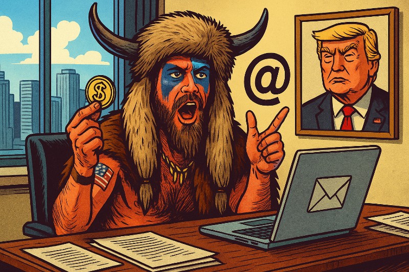 Grafik: Der Schamane schlägt zurück – Goldmünze, Gottkomplex und Gerichtsshow in 26 Seiten