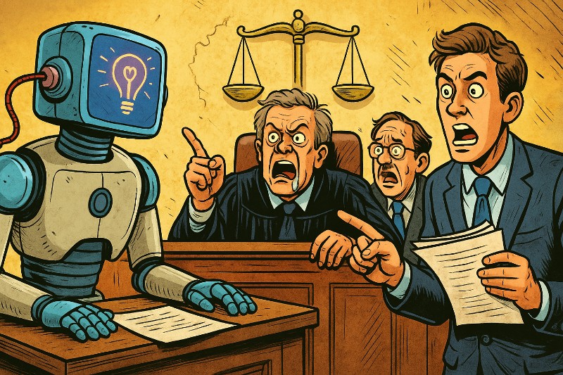 Grafik: KI auf der Richterbank: Wenn das Urteil aus dem Toaster kommt (und niemand schuld sein will