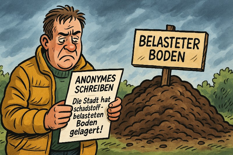 Grafik: Der große Boden-Alarm von Ahlen:  Wenn ein anonymer Brief mehr Staub aufwirbelt als ein Radlader