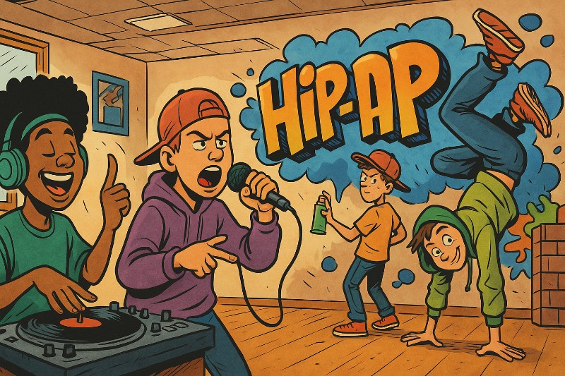 Grafik: Rap, Tanz, Graffiti und jede Menge kreative Chaosenergie