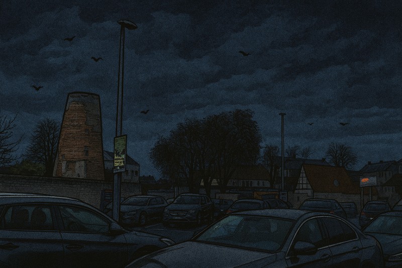 Grafik: Parkplatz im Dark Mode: Wenn ein Kabel seinen Dienst quittiert