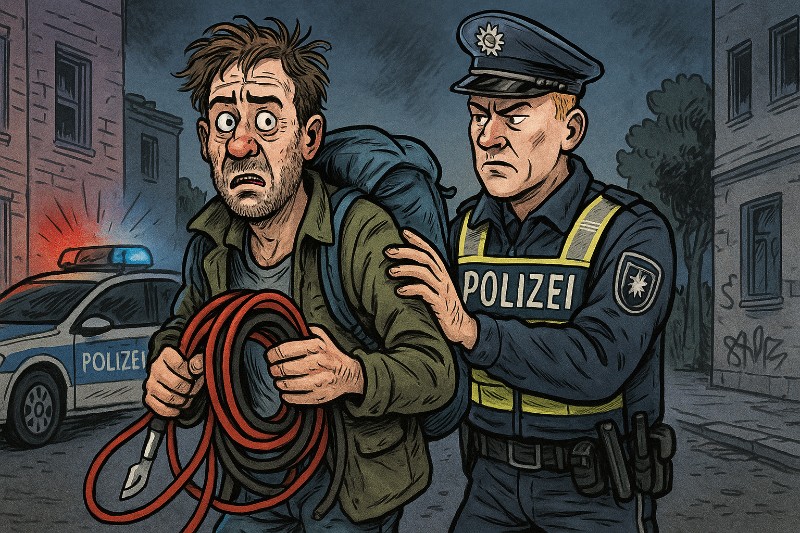 Grafik: Der nächtliche Kabel-Flaneur von Hamm