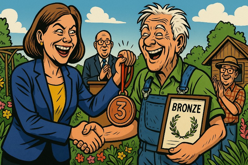 Grafik: Bronze, Beete und beste Laune