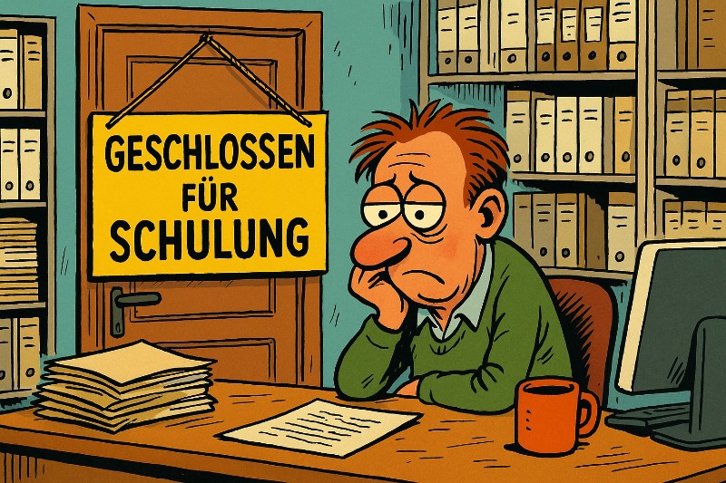 Grafik: Wenn die Akten Pause machen: Das Kreisarchiv im Fortbildungs- und Feiertagsmodus