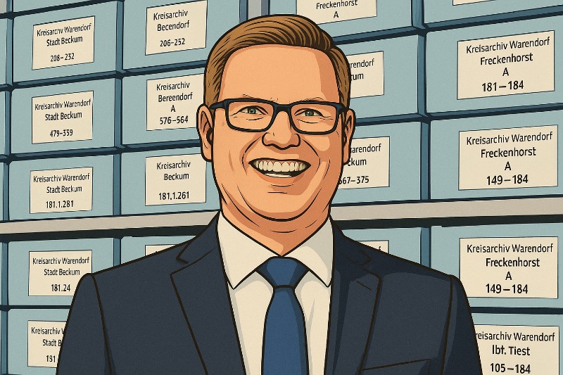 Grafik: Jubiläumsvortrag zur kommunalen Neugliederung im Kreis Warendorf