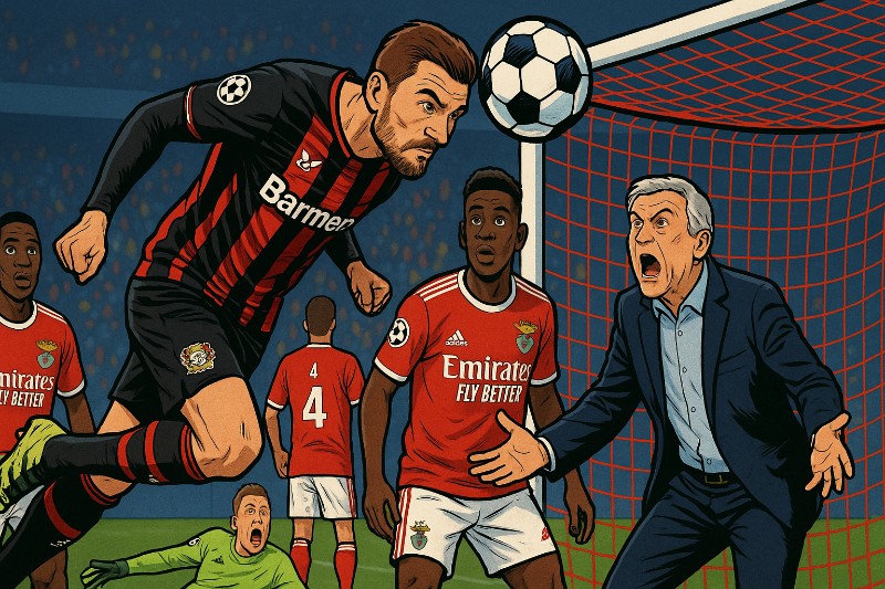 Grafik: Mourinho im Selbstgespräch mit dem Universum – Leverkusen gewinnt, Benfica verliert und alle haben Recht