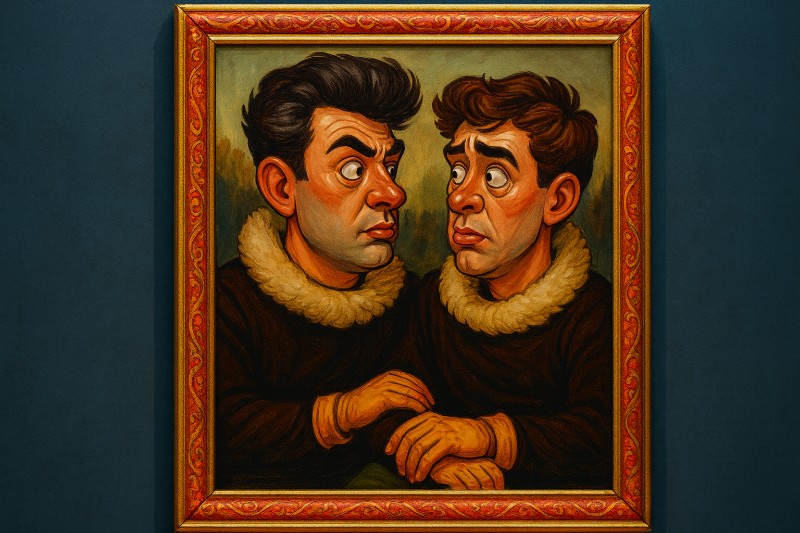 Grafik: Mona Lisa & TikTok: Wie zwei Belgier ihr Selfie heimlich im Louvre ausstellten