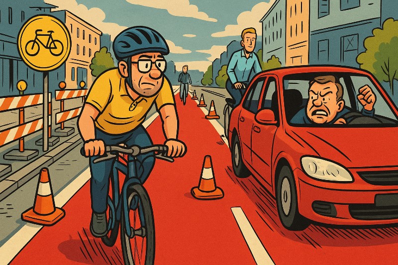 Grafik: Wenn Rot zum neuen Grün wird – die Fahrradstraße erobert die Lange Straße