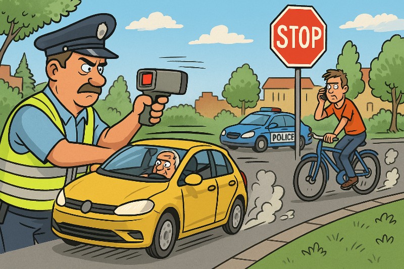 Grafik: Raserei an der Hammer Straße