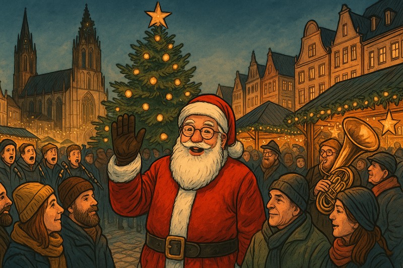 Grafik: Münsters Weihnachts-Showtime: Wenn sechs Märkte, 350 Lämpchen und ein Knopfdruck die Stadt entzünden