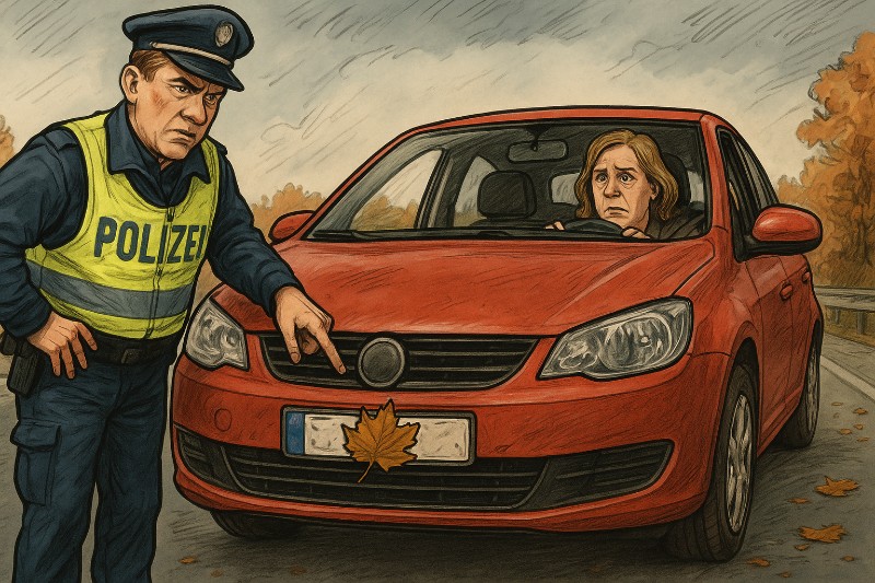 Grafik: Laubfrei versichert? Die botanisch-juristische Autofahrt des Jahres