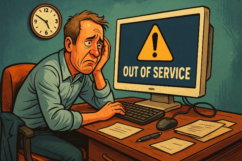 Grafik: Digitale Siesta: Wenn das Serviceportal Urlaub macht