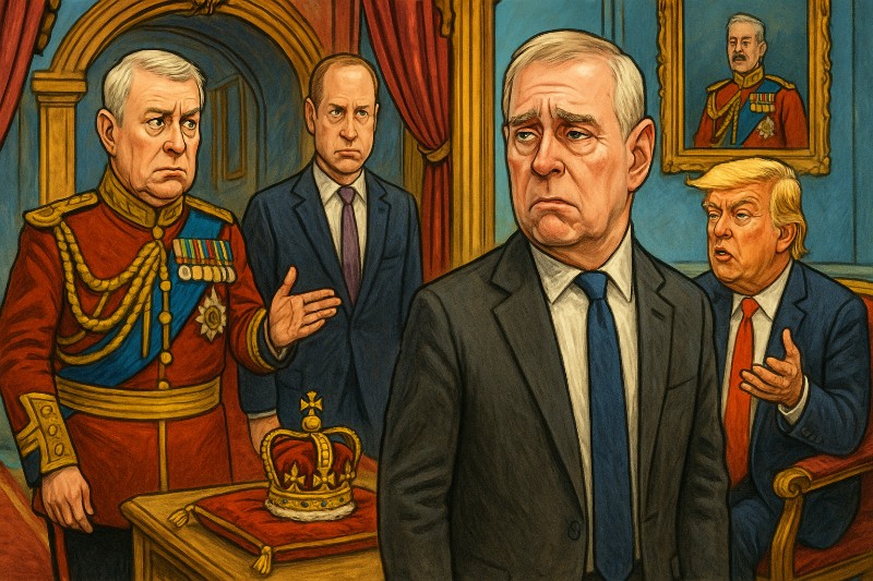 Grafik: Der Prinz, der zu viel wusste – oder: Wenn die Krone ins Schleudern kommt