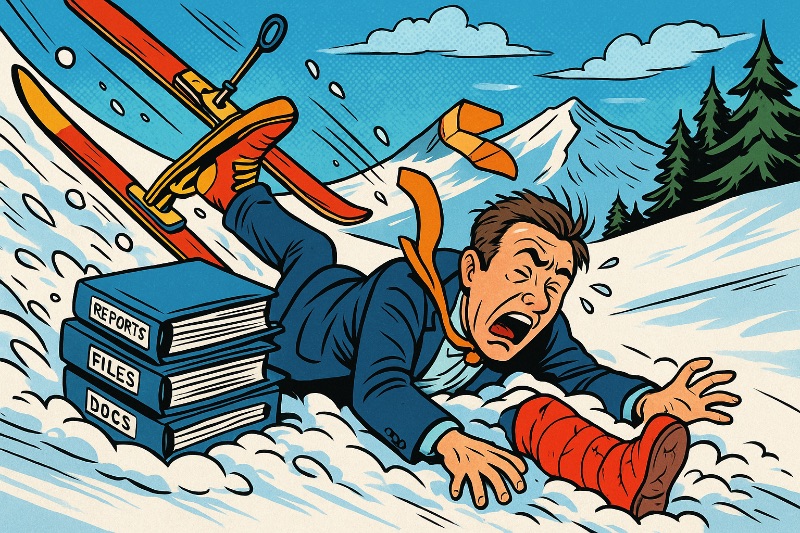 Grafik: Skifahren ist kein Bürojob: Gericht erklärt Pistenabfahrt offiziell zur Privatvergnügung