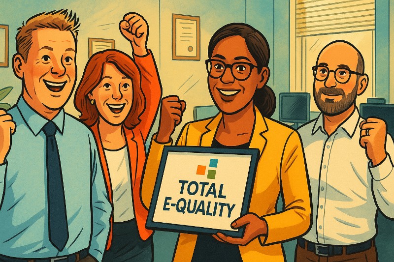 Grafik: Gleichstellung mit Gütesiegel – oder: Wenn die Ruhrmetropole endlich total E-Quality wird