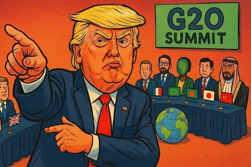 Grafik: Trump und der G20-Boykott: Wenn Diplomatie zum Twitter-Duell wird