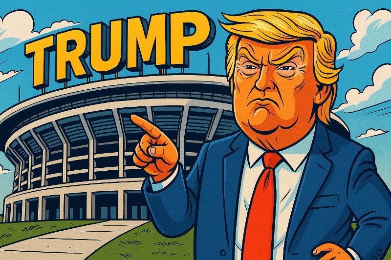 Grafik: Das Trump-Stadion: Wo Größenwahn auf Kunstrasen trifft