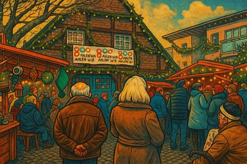 Grafik: Ahlen glüht – Das vorweihnachtliche Hochamt des Glühweindufts