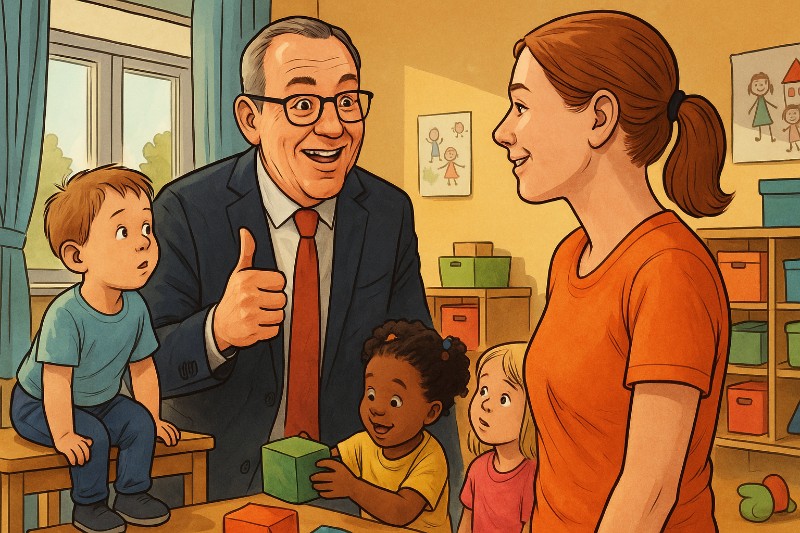 Grafik: Zukunftsjob Kita – Wo Knete, Chaos und Karriere aufeinandertreffen!