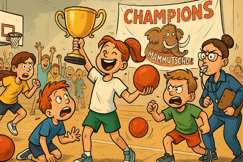 Mammutschule holt den Brennballthron